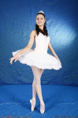 Russian Ballerina Elya in White Tutu