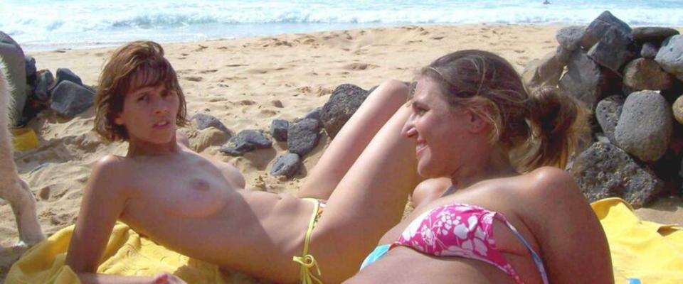 Loren gordita y sus amigas en topless en vacaciones