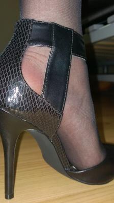 High heels pantyhose shoes