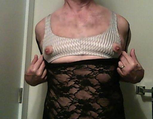 Sissy Slut try fulfill request open nipple bra, slutty lips