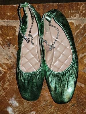 Aerosoles "Rachie" Ballet Flats - Metallic Green