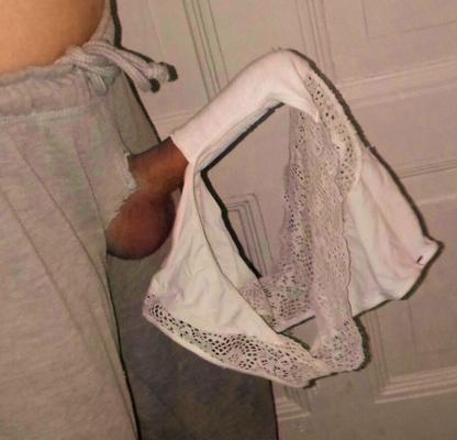 Perving again with my MILF neighbor&#;s Panties