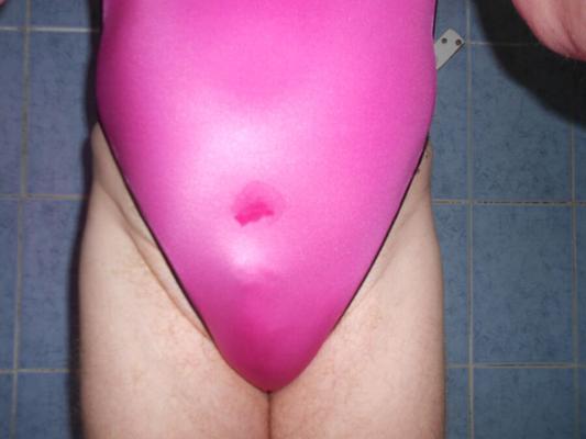 Peeing into my favourite Pink Swimsuit