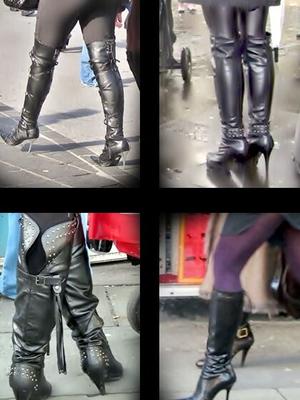 Frau Herrin Stiefel Damen Strumpfhose