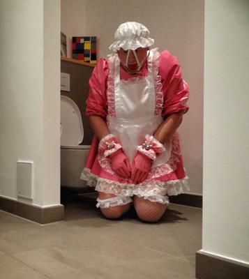 Sissy Maid in Chastity and Diapers