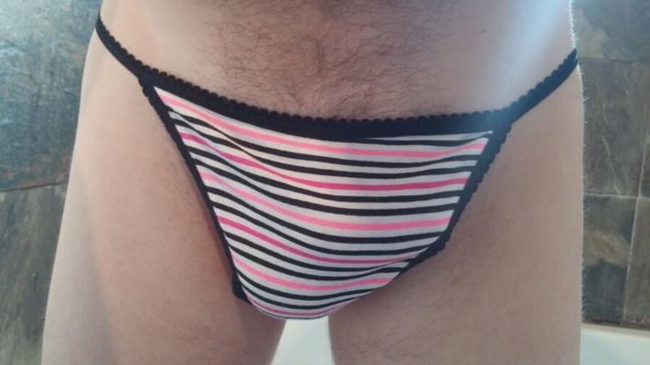 striped thong