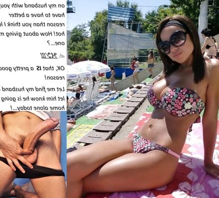 Cuckold Captions  Wife At Poolside, A Thin Fabric Away From U