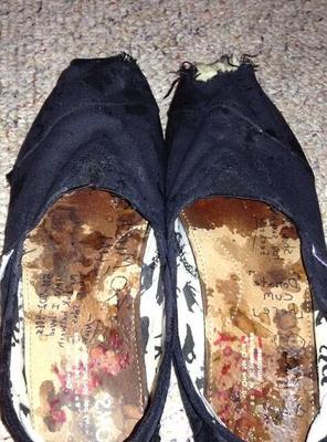 Foot Fetish Humiliated Boy Feet Cum-Stained TOMS