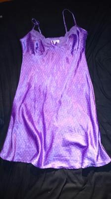 My wifes hot satin slip.