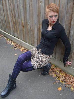 NN fuckmeat Christine as a pantyhose punk emo slut