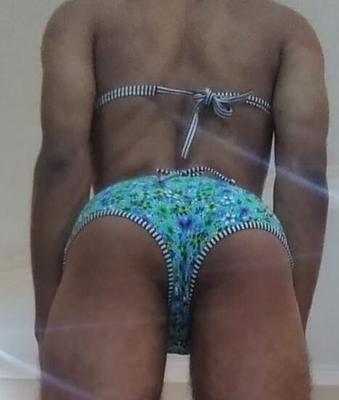 Would you fuck me in... blue floral bikini?