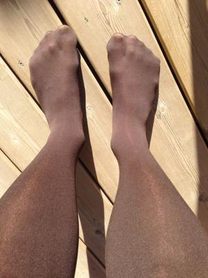 Pieds collants marron