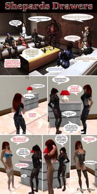 Mass effect Lesbian comic Shapards Drawers