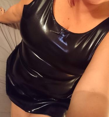 Betty in rubber wear