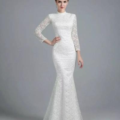 high neck wedding dresses