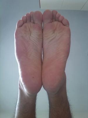 My wrinkled, tender, soft soles