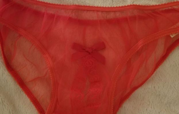 Much Too Small Crotchless Panties for Panty Sissy Hubby