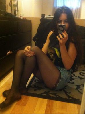 Pantyhose selfies