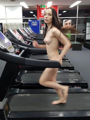 Exercising Nude Girl!