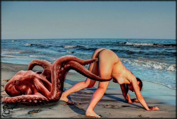 Pulpo Adolescente Cogida En La Playa Tentáculo Sexo Teeny Bizarre