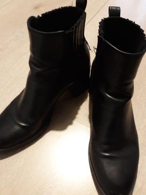 Worn leather boots