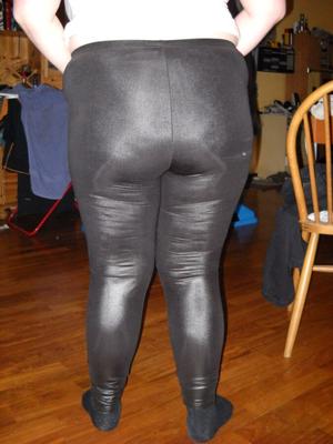 amamateur bbw chubby wife sexy black spandex leggings