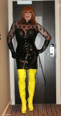 I love my yellow thigh high boots