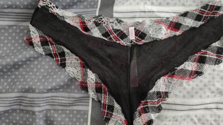 More of her used underwear with stains and one pic of her