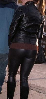 candid leather ass