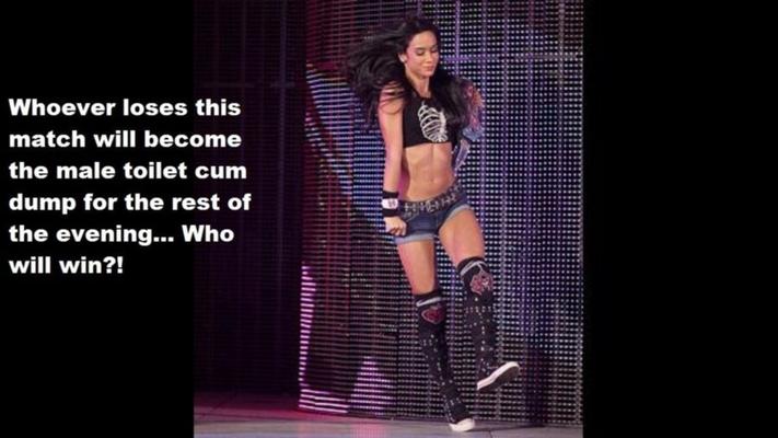 WWE EVA MARIE Vs AJ LEE captions