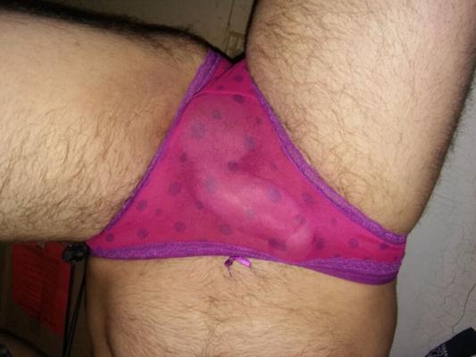 Pink sheer panties