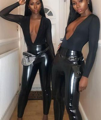 Sexy fashion - Black girls in leather