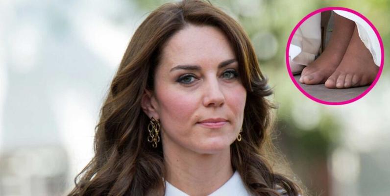 Kate Middleton collants sans chaussures