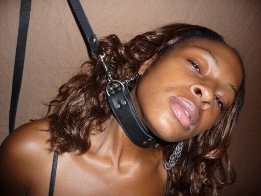 UK ebony slave Cookie in BDSM