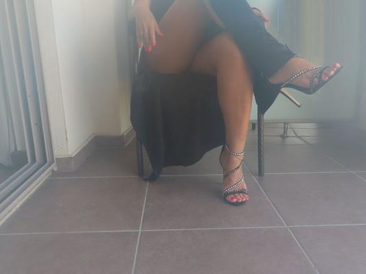 sexy wife teasing on heels