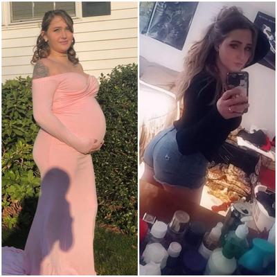 Pregnant teens - before and after 8